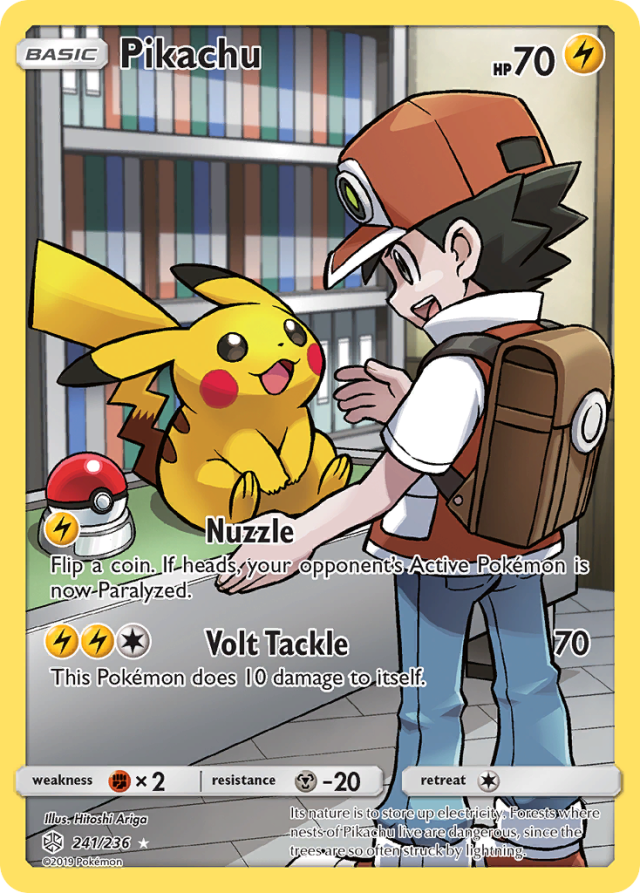 Pikachu Secret Rare from SM12A Tag All-Stars