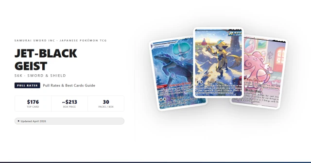 S6K Jet-Black Geist booster box with Shadow Rider Calyrex VMAX Alt Art and Zeraora V Alt Art