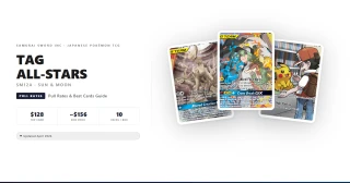 SM12A Tag All-Stars booster box with Arceus Dialga Palkia GX and Tag Team cards
