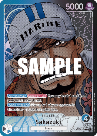 Sakazuki Leader Special Art Parallel card from OP-05 Awakening of the New Era
