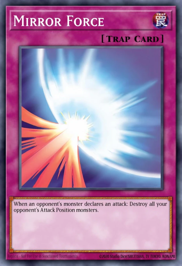 Mirror Force Secret Rare from BLZD Blazing Dominion