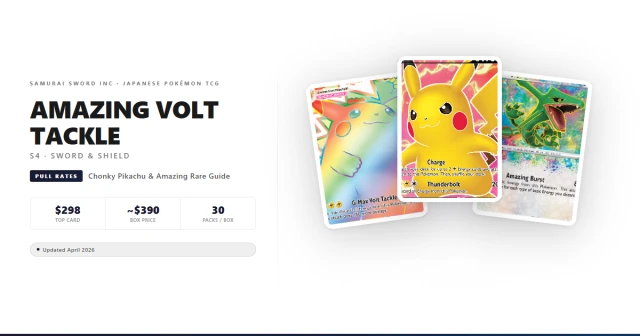 S4 Amazing Volt Tackle booster box with Pikachu VMAX Rainbow (Chonky Pikachu) and Amazing Rare Rayquaza