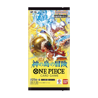 OP-15 Adventure on KAMI's Island Japanese booster box featuring Skypiea arc artwork