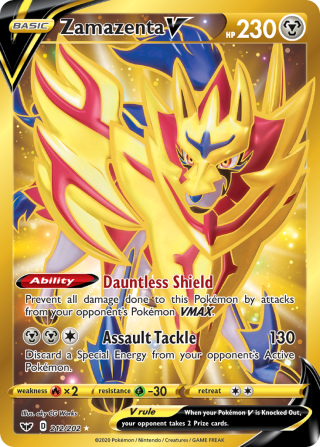Zamazenta V Gold Secret Raro de S1H Shield V
