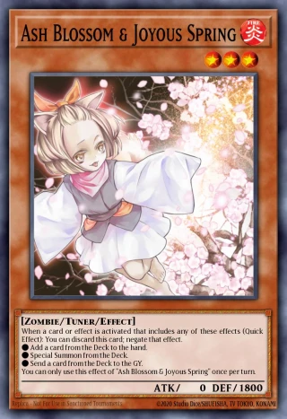 Ash Blossom and Joyous Spring Secret Rare from DUAD Duelist Advance
