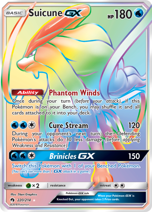 Suicune GX Rainbow Rare from SM7A Thunderclap Spark