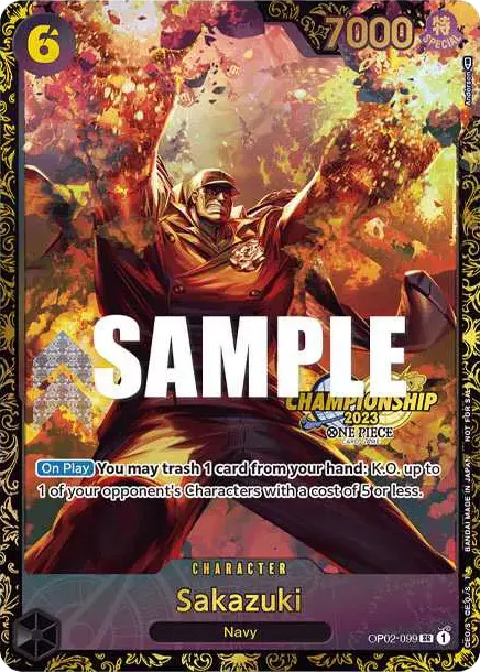 PSA10 Sakazuki SR-P [OP02-099] [EN](Promotional Card "Championship 2023 Souvenir") PSA 10