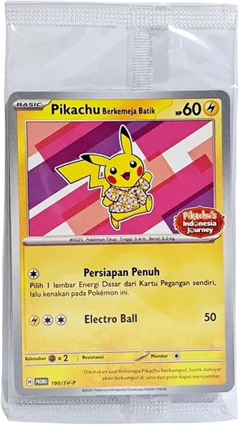 PSA10 Pikachu Berkemeja Batik Promo 190/SV-P PSA 10