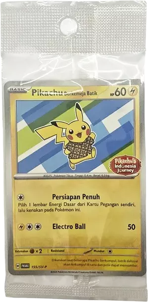 PSA10 Pikachu Berkemeja Batik (Staryu Pattern) P [SV-P 155] [IDN] (Pikachu’s Indonesia Journey) PSA 10