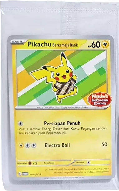 PSA10 Pikachu Berkemeja Batik Promo 101/SV-P PSA 10